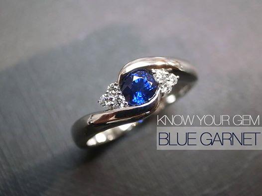 blue garnet ring
