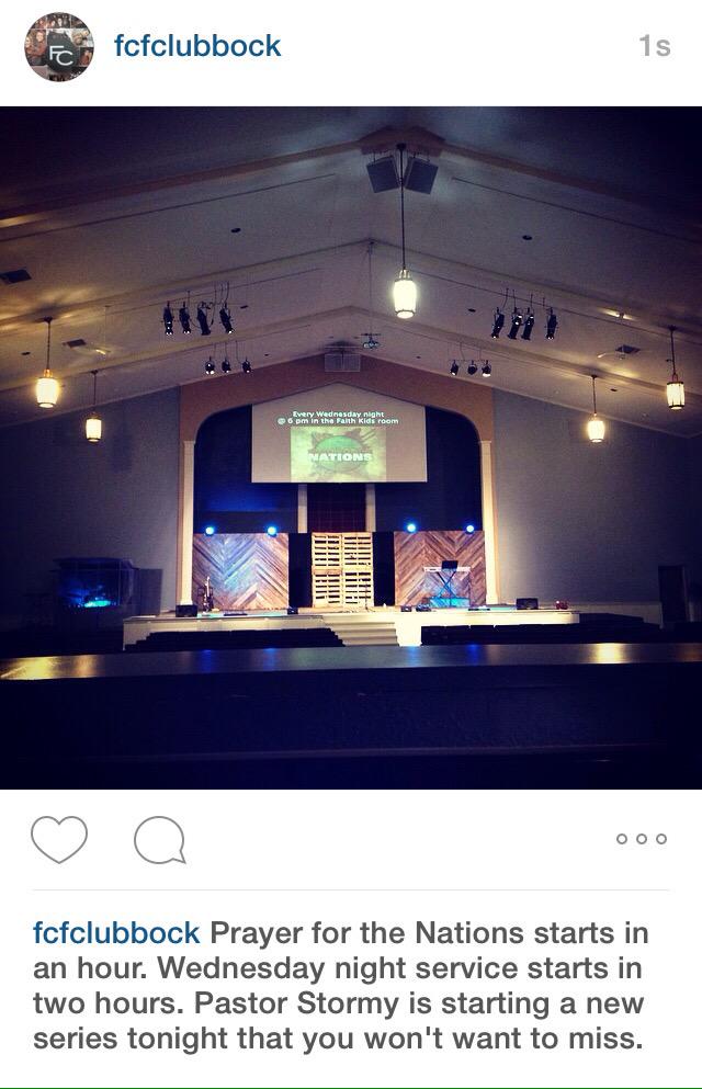 fcfclubbock's tweet photo. Service starts @7pm. http://t.co/WBZXLsdZ0G