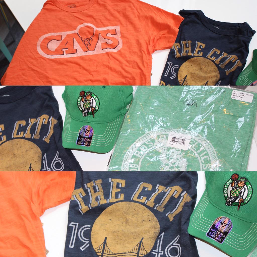 TheRallySports's tweet photo. NBA merch from @47Brand for our Game 4 NBA Finals Bash @BleacherBar. A few spots still left: http://t.co/AKa5KIadsD http://t.co/dntCyz0gsY