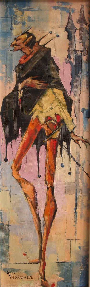 ArteAutopista's tweet image. Ramon Vásquez y su #Mefistofeles con #espada #capa y #castilllo #art #painting #arte #artist #artista #Colombia