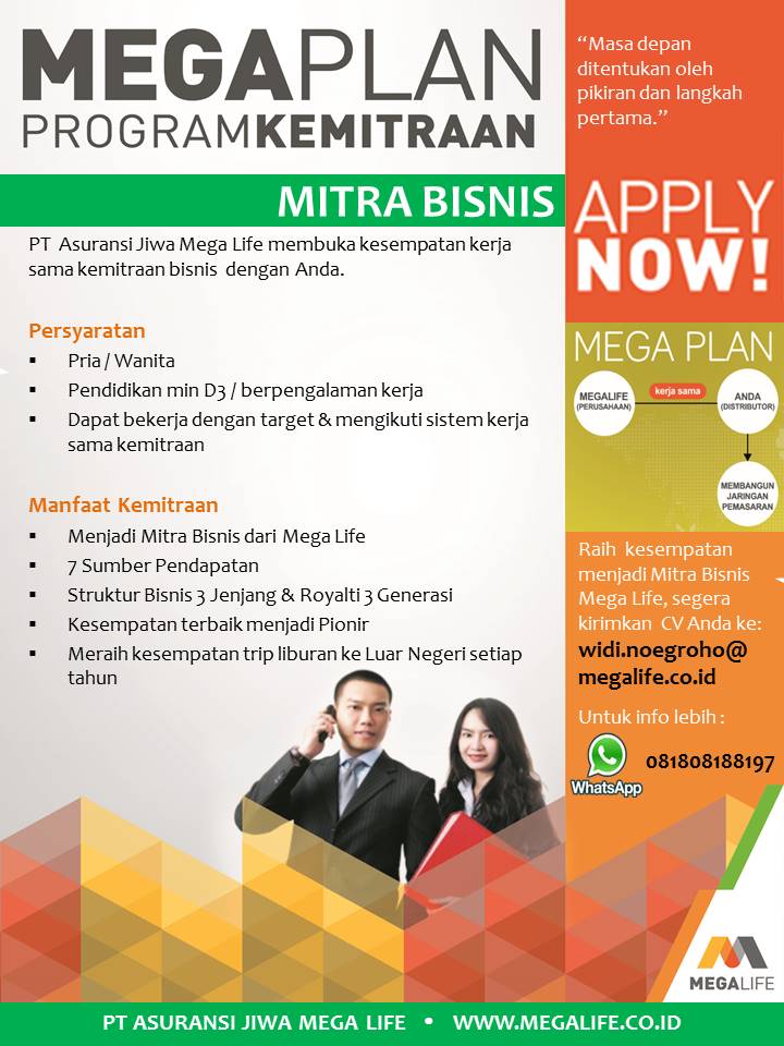 megaleader's tweet photo. Mhn di RT.Mega Life hadir di Stand JOB FAIR Kamis tgl 11 Gd Wanita Jogja,dg penawaran program MEGA LEADER &amp; MEGA PLAN http://t.co/5UuO2Cbvxx