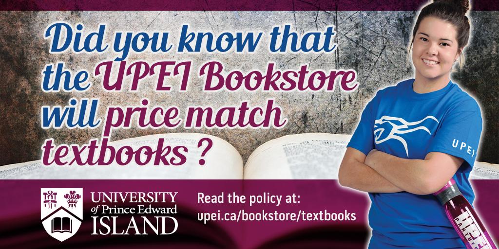UPEIBookstore's tweet photo. Please keep this in mind when you are shopping around for your textbooks. #UPEI http://t.co/oZ5zTDwBAA
