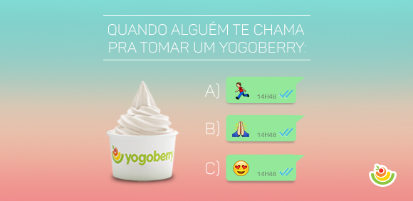 yogoberry's tweet photo. Quando surge um convite assim, não dá pra responder com palavras. A gente manda logo um emoji. Qual você usaria? http://t.co/KQ5hoCDoyZ