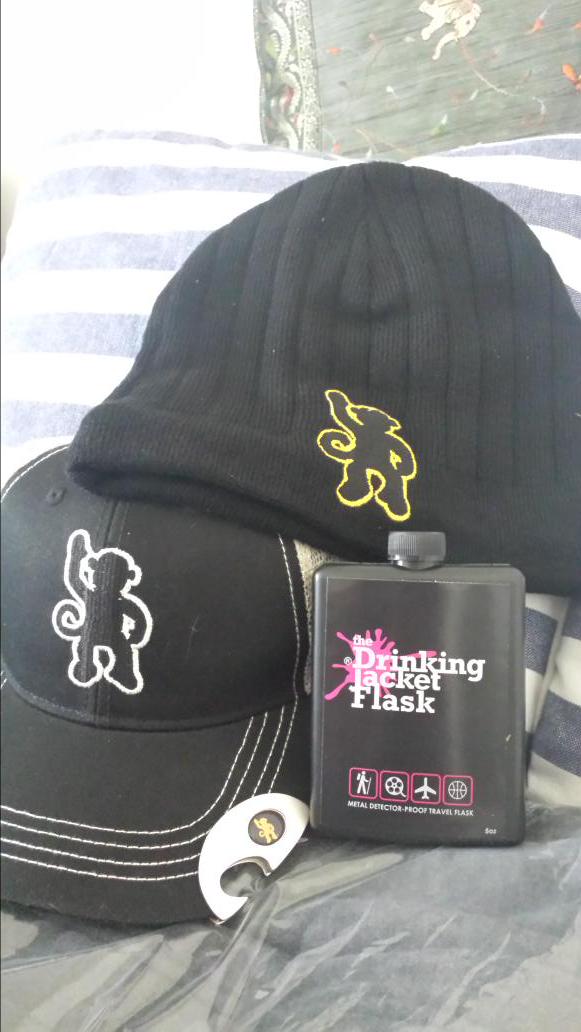 Budgese's tweet image. Arrived just on time for Vegas. @zanelamprey #drinkingjacket #vegasbaby #vacation