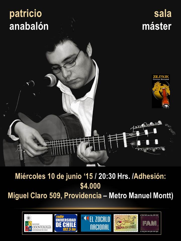 HOY MIERCOLES 10, PATRICIO ANABALON EN <a href="/masteruchile/">salamaster</a>