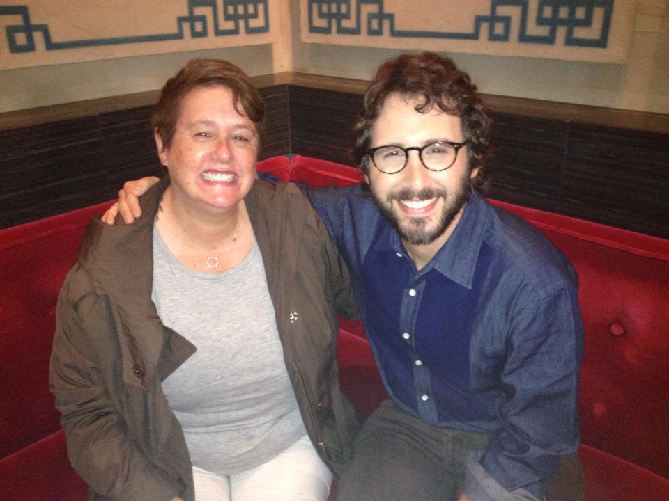 JaneCStevenson's tweet photo. #joshgroban told me his gf, #katdennings of #2brokegirls, likes his beard: "I joke my face now matches my voice." http://t.co/gyqkAjiQM1