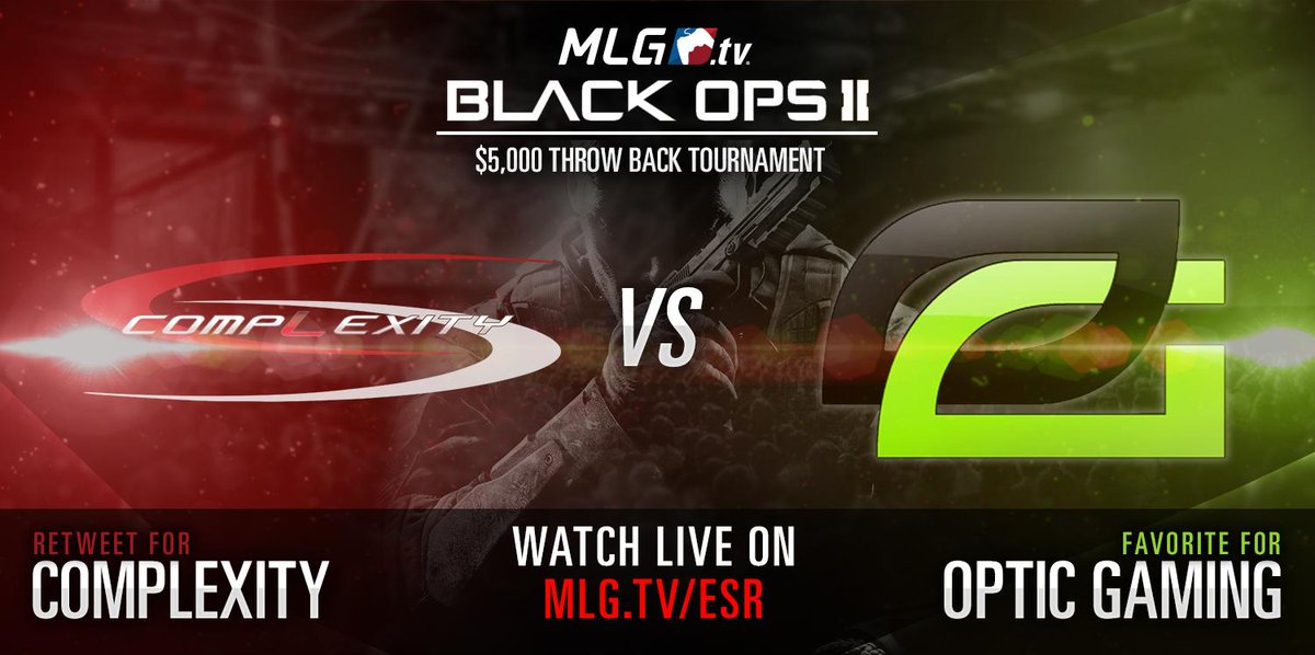 MLGPuckett's tweet photo. Pool B Tonight on http://t.co/s25mLUseFh #BlackOpsIsBack
7pmET OpTic vs TK
8:30pmET coL vs OpTic
10pmET coL vs TK http://t.co/3S2G3pEje6