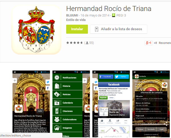 App de la <a href="/rociodetriana/">Hdad Rocío de Triana</a>  #MuyRecomendada

play.google.com/store/apps/det…

<a href="/DiarioRociero/">Periódico Rociero</a> <a href="/AldeadelRocio/">Aldea del Rocio</a> <a href="/Trianabetis4/">TrianaBetis4🇪🇸🇺🇿🌎</a>