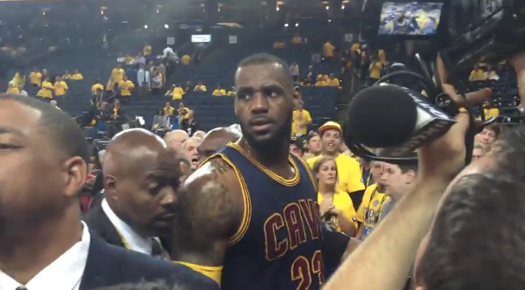 totalfratmove's tweet photo. Lady Warriors Fan Calls LeBron A “Pussy Ass Bitch,” Gets The Stare Down Of Her Life (Video) >> http://t.co/wwWGDVR5N6 http://t.co/XtgrXjCKYm