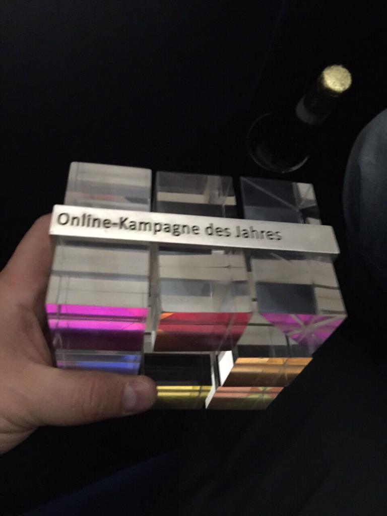 Und so sieht er aus, der #dpok für die Online-Kampagne des Jahres! 😄 Glückwunsch an alle Beteiligten! #onemediacom