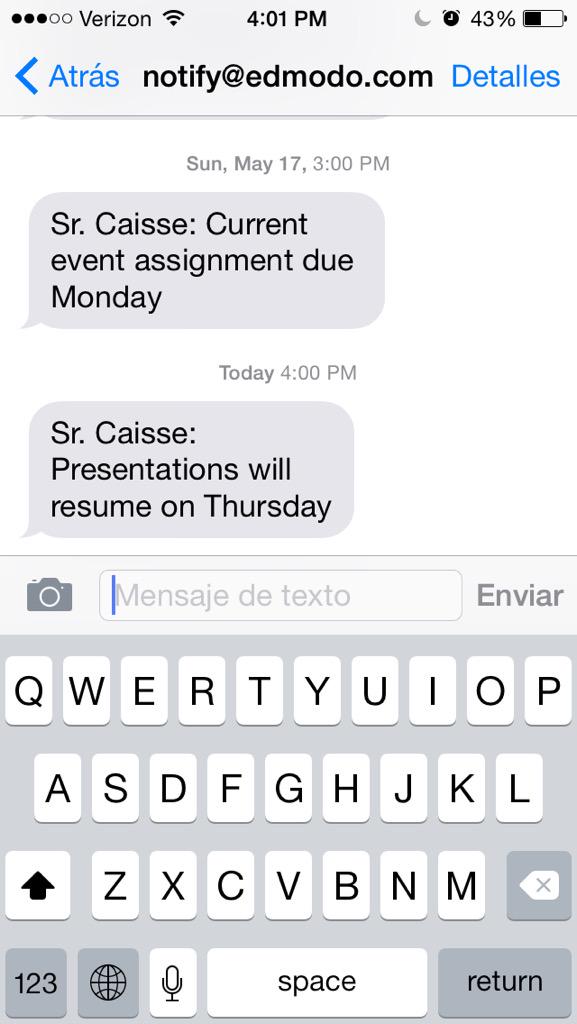 GnarlyCharlie09's tweet photo. Just got an edmodo notification from mr caisse #HAHAHA #IALREADYGRADUATED #BUTGOODLUCKWITHYOURPRESENTATIONS #KTHXBYE http://t.co/8tNh45Aw1q
