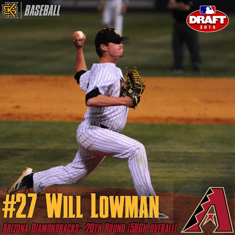 Congratulations to Will Lowman on getting selected in the 20th round (#586) to the Arizona Diamondbacks!