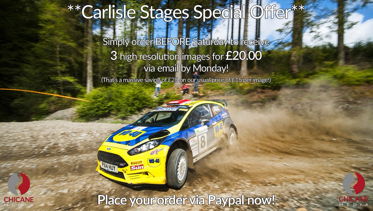 *Carlisle Stages Special Offer*
3 Images for £20!
Head to our Facebook Page for more info!

facebook.com/ChicaneMedia/p…