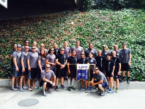 Northeast Officers represent in the Law Enforcement Torch Run for the Special Olympics. LA's best cops.
