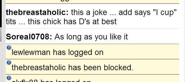 no joke, my banhammer is swift. Dont insult the tits. You look a fool. http://t.co/lozvpOh5e2<a href="/tag/mvsales"class="tags"><span>#mvsales</span></a>