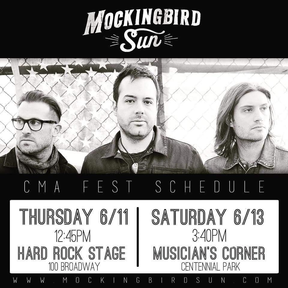 SongboardTweets's tweet photo. Make sure you check out @mockingbirdsun if you're attending #Nashville's #CMAFest2015 #songboardlive http://t.co/tTc0zl696j