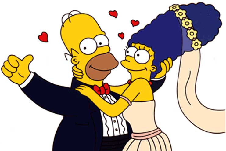 Homero y Marge Simpson se separan tras 25 años de matrimonio. 