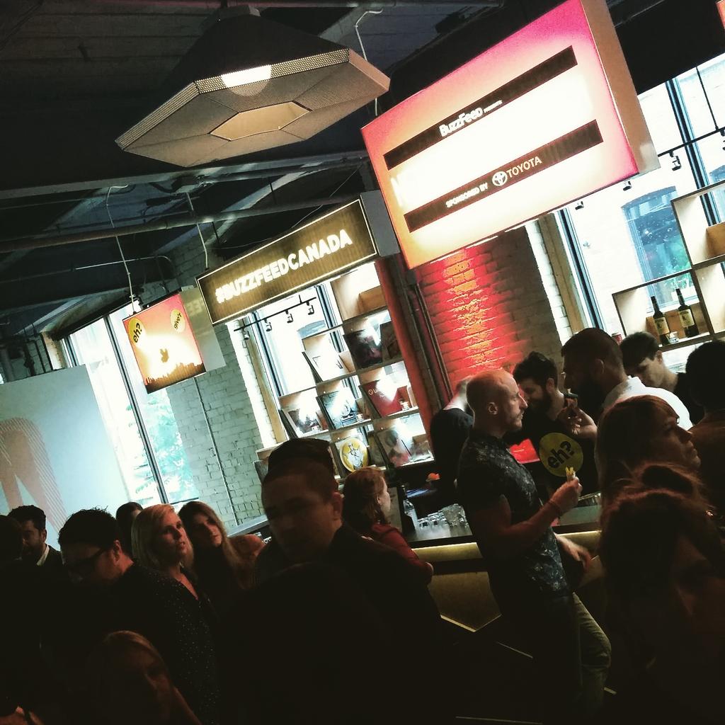 yatesey's tweet image. At the #buzzfeedcanada launch party