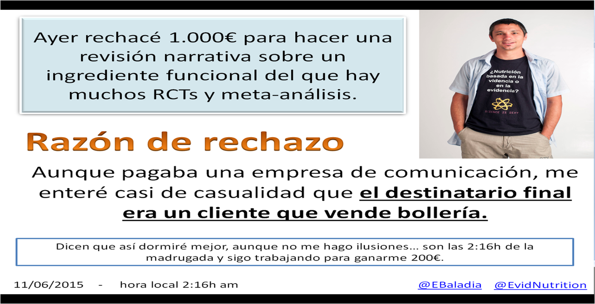 EBaladia's tweet photo. ¡Compañer@s, ayer rechacé 1.500€! No seré nunca rico y tampoco dormiré. Sé que os pasa lo mismo, ¿qué hacemos? http://t.co/u7Uo6OYxgs