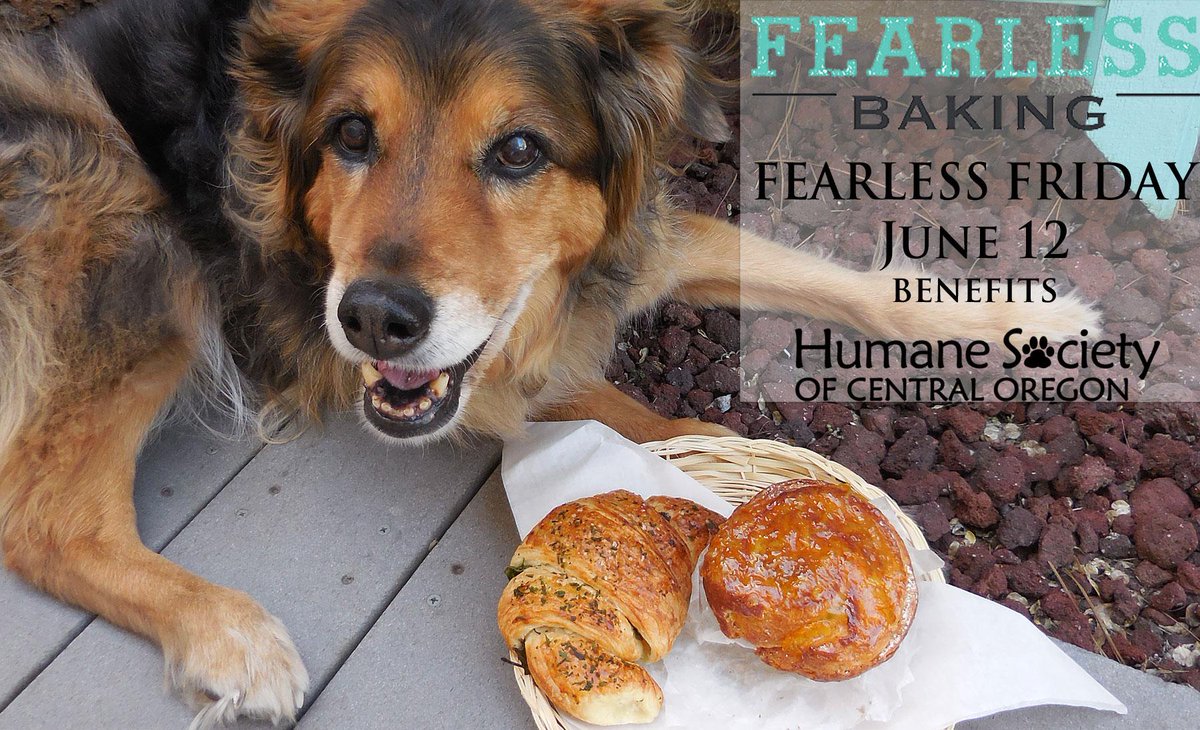 bendhumane's tweet image. @FearlessBaking's Fearless Friday, 6-12, benefits @bendhumane. Stop by for brkfst, lunch or delectable treat #inbend