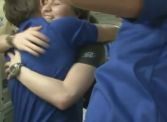 esaoperations's tweet photo. Last farewells and hugs for the astronauts, ready to step into their spacecraft. #Futura42 http://t.co/4tHLHVCgXY