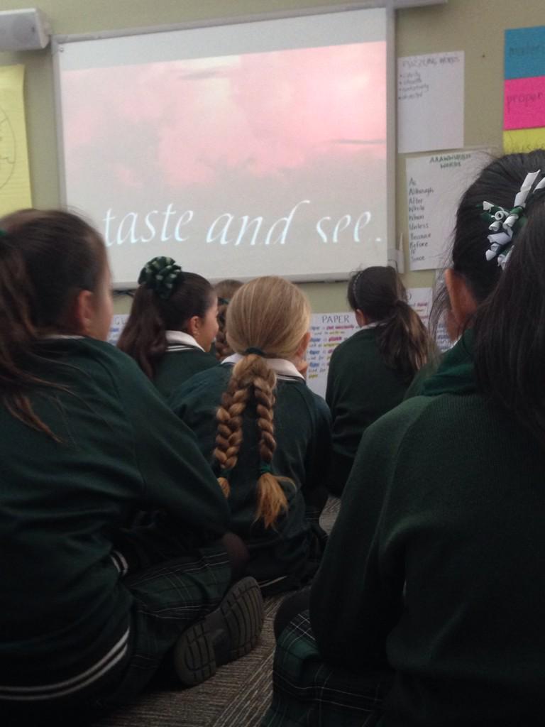 CCCYear4's tweet photo. Celebrating the Feast of Corpus Christi with a reflection and prayer in Year 4 today. http://t.co/9feJLzh68F