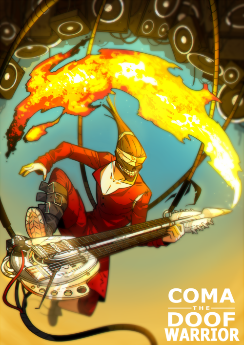 Rattlehead81's tweet image. @coma_doof A little fan art for the raddest rock god of the wastelands! \m/