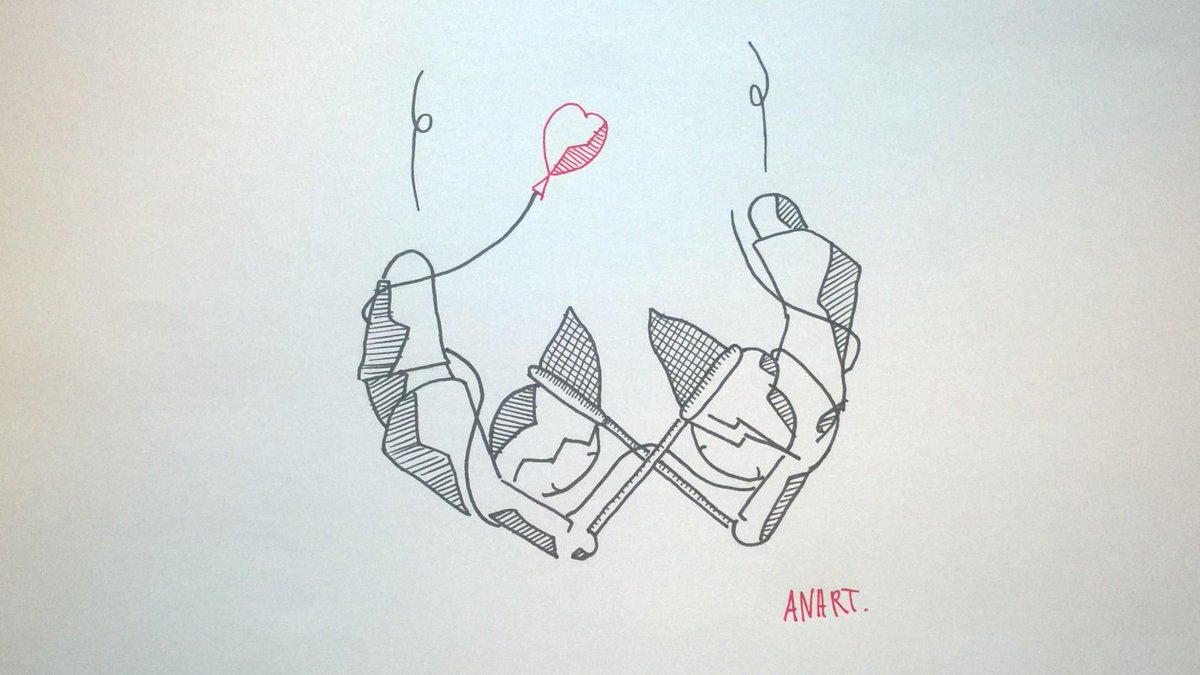 Benouat's tweet image. Même qu'on s'est trouvé et capturé. #MêmeQue #Anart #Draw #PlusDifficileQuUnPapillon #Dessin #Doodle