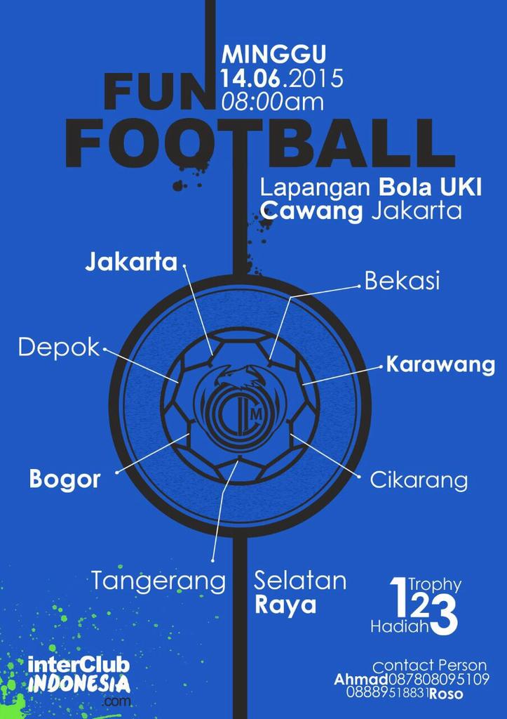 InterClubIndo's tweet photo. Jangan lewatkan event #FunFootball JaBoDeTaBekCikWang sekaligus ajang silahturahmi sebelum bulan Ramadhan http://t.co/UmNRmlTxjA