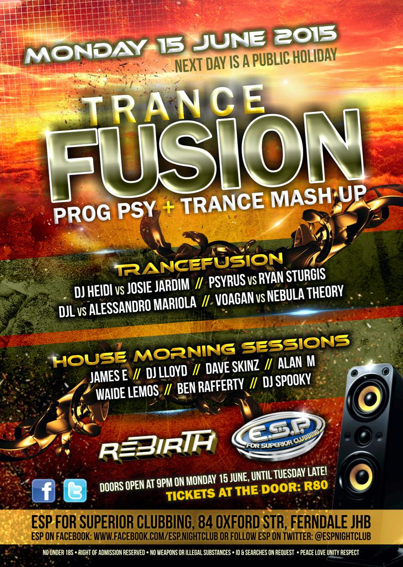 ESP is closed this weekend. 
#TranceFusion - Mon, 15 June >> facebook.com/events/7735739… 

<a href="/ilovepartiesjhb/">I love parties Jhb</a> <a href="/jhblive/">JHBLive</a>