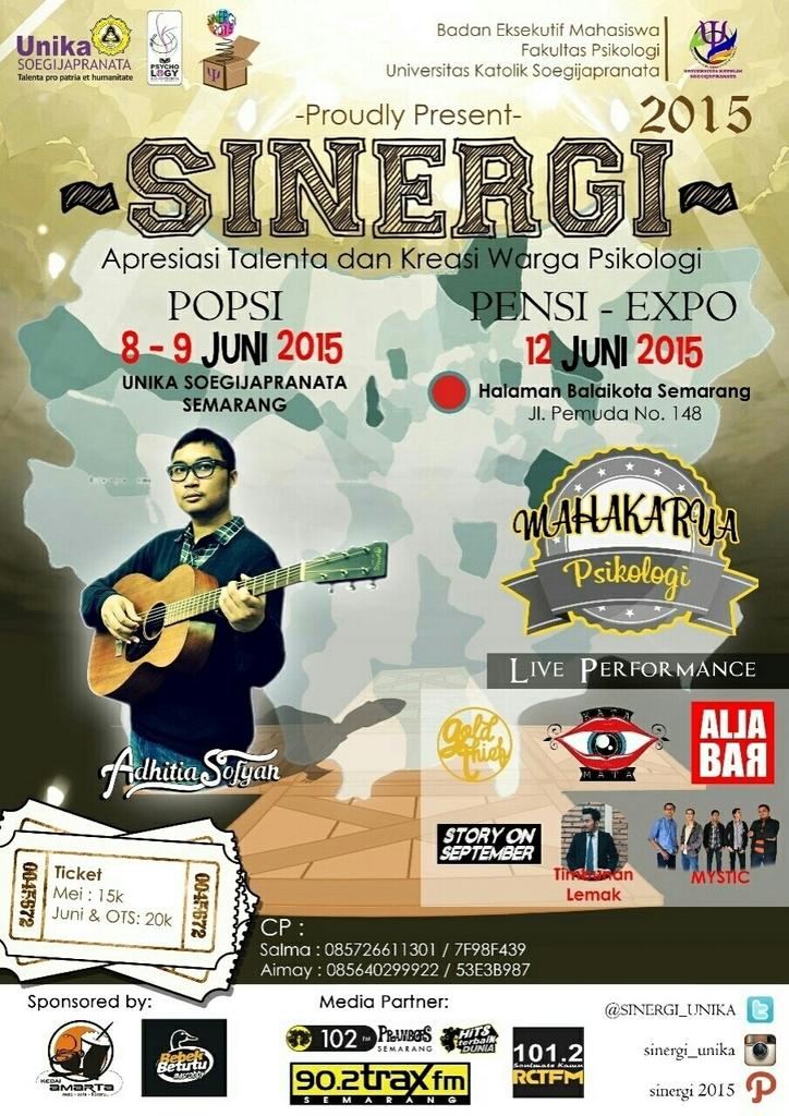 Daripada besok suwung di kos, mending nonton ini. Haha. Ayo ramaikan :) <a href="/SINERGI_UNIKA/">SINERGI 2015</a>