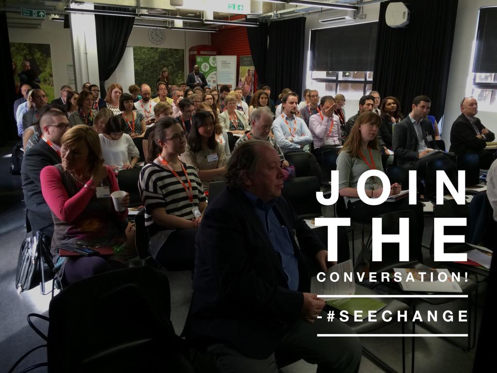 CatalinParascan's tweet photo. We're off w/ @PeterPtashko opening the day, @sarahdrinkwater sharing her passion for creating communities #SEEChange http://t.co/ccUCy8So3y