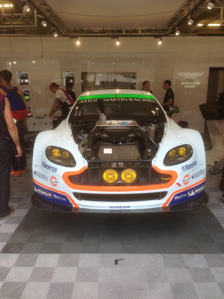 dnLcal's tweet photo. #98 cars are having some race parts fitted ready to shake down in the sessions this evening. @AMR_Official  @FIAWEC http://t.co/RSwVW5L2J6