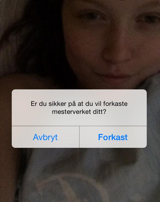 Irisvae's tweet photo. Når snapchat kaller deg for et mesterverk.
Snapchat got game http://t.co/h6qqKnH8cH