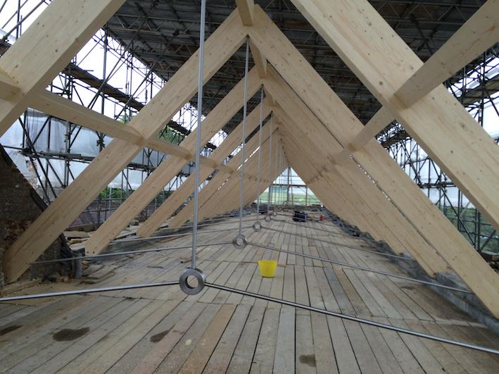 Exciting to see works <a href="/KnoleNT/">Knole</a> progress with the new Barn roof structure in place. #nationaltrust <a href="/FWAGroup/">FWA Group</a>