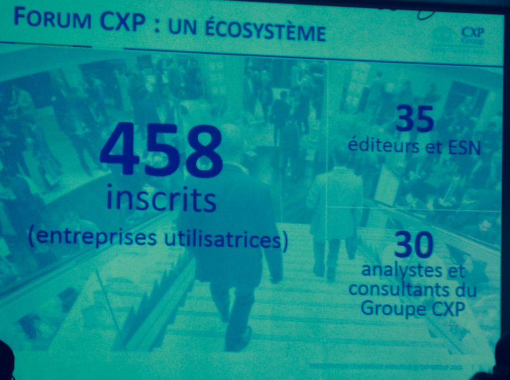 #forumcxpgroup Un écosystème de 458 entreprises utilisatrices !