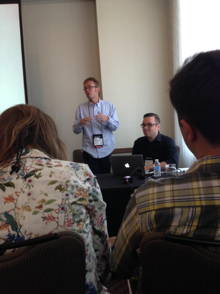 inkling's tweet image. Thinking about the exciting (and sometimes scary) learning future with @geoffstead and @visualrinse #mlearncon