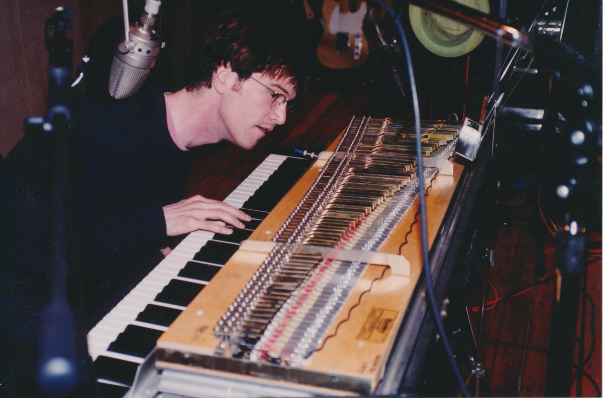 DanWilsonMusic's tweet photo. Me &amp; Fender Rhodes, borrowed from Jeff Victor, on the “Secret Smile” session. Thinking of you, John Kuker. 1997. #TBT http://t.co/CEqWfQ0wj9