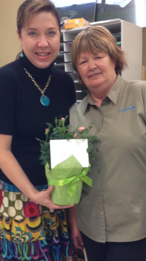bishopsbarons's tweet photo. Thanks to Vicki on her last day of work at Bishops. Vicki has been our cafeteria supervisor for 21 years! http://t.co/FAYDFVC1lq