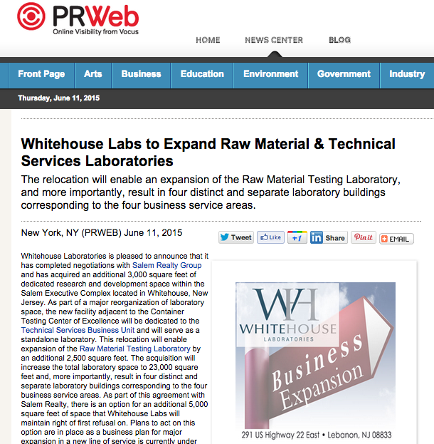 WhitehouseLabs's tweet image. @WhitehouseLabs Expands Raw Material &amp;amp; Technical Services #packagetesting #rawmaterialtesting #http://tiny.cc/0jjazx