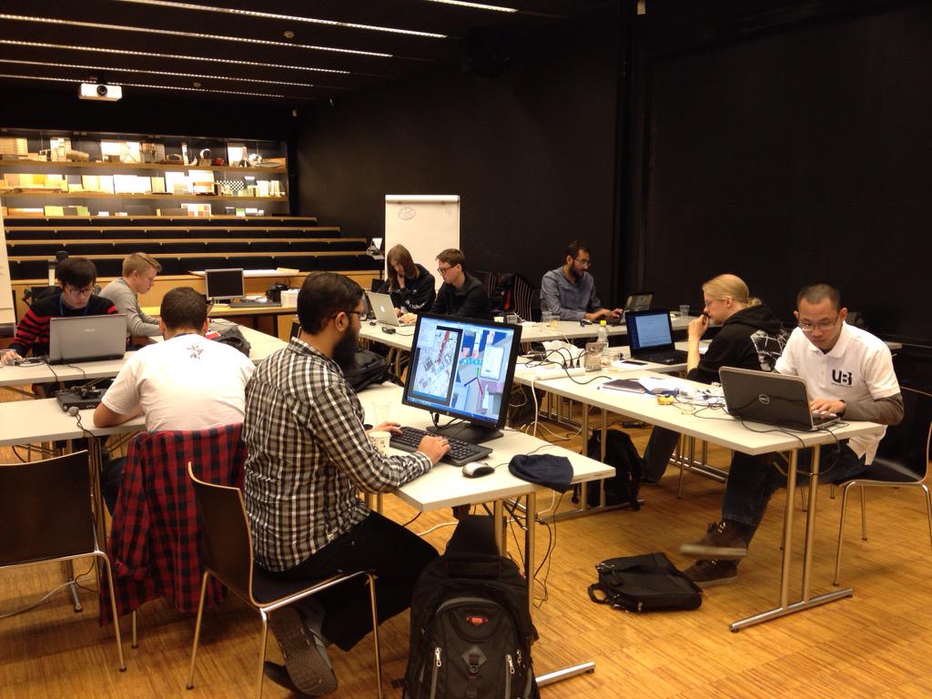 meshmoon1's tweet photo. Meshmoon in 3D Web and Open Data for Smart Cities Hackathon at 6th International UBI Summer School in Oulu, Finland. http://t.co/CyG29Si86i