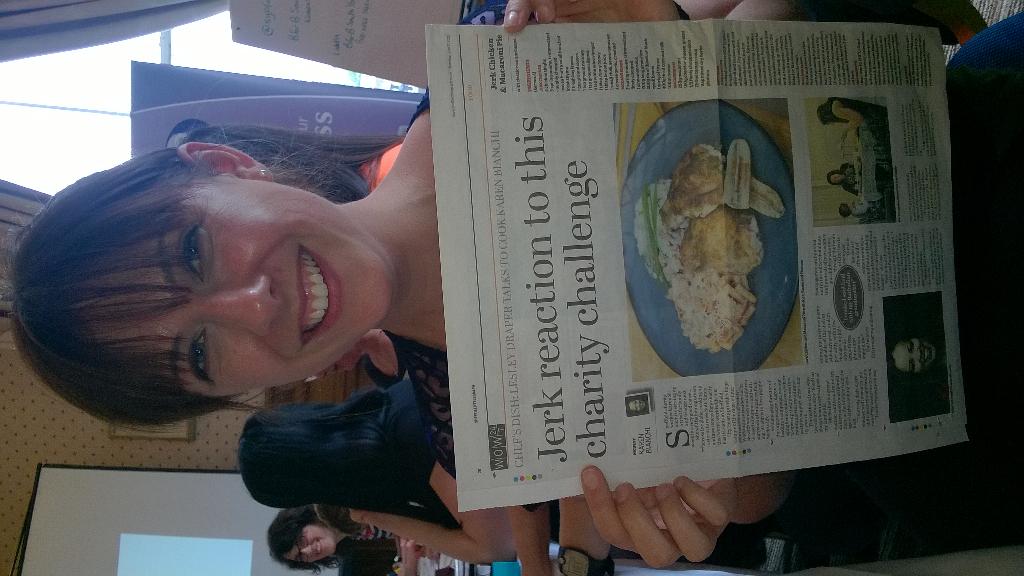 FayeFork's tweet photo. Deborah says massive thanks to @LesleyDraper #dinnerforgood @CH_AntiTraf in @shftelegraph today http://t.co/BG7PZfyv4q