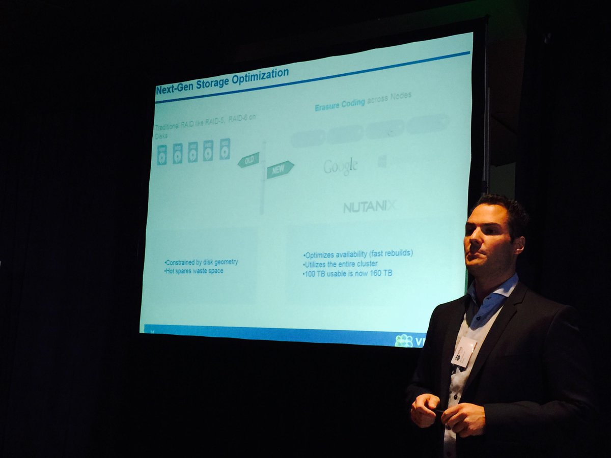 FrankStegge's tweet image. Impressive.... @wim_vdb talking Nutanix #erasureencoding like a true pro at #VMUGBE