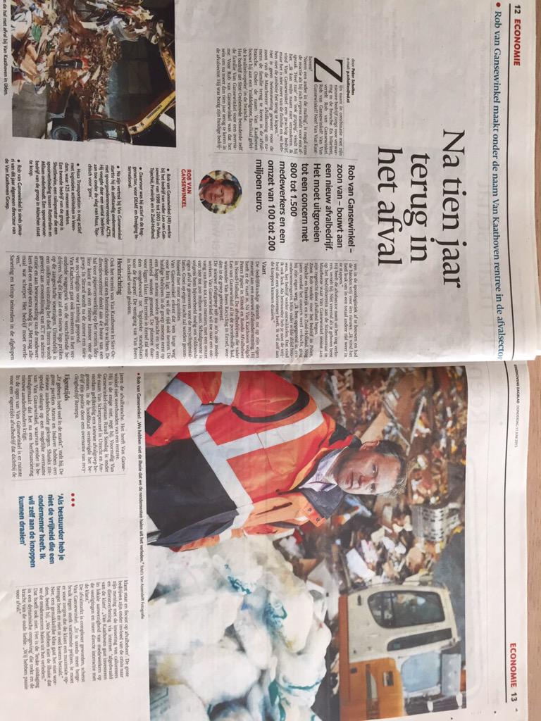 Leuk interview met @Rob_Kaathoven in <a href="/ED_Regio/">Eindhovens Dagblad</a> met passie voor afval.