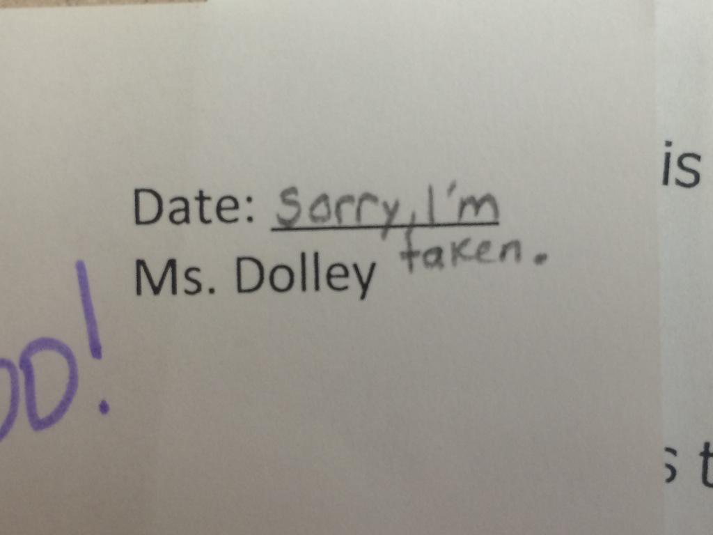 heldinator's tweet photo. After a year of writing this in the date section, Ms. Dolley finally noticed on my last test of senior year. http://t.co/ygns7s8yHP