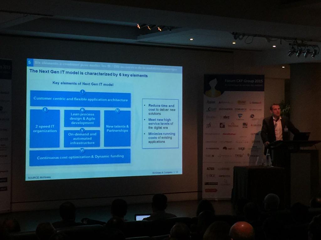 #TransformationNumérique : Le secret est de savoir combiner l'ensemble de ces 6 éléments #ForumCXPGroup #McKinsey