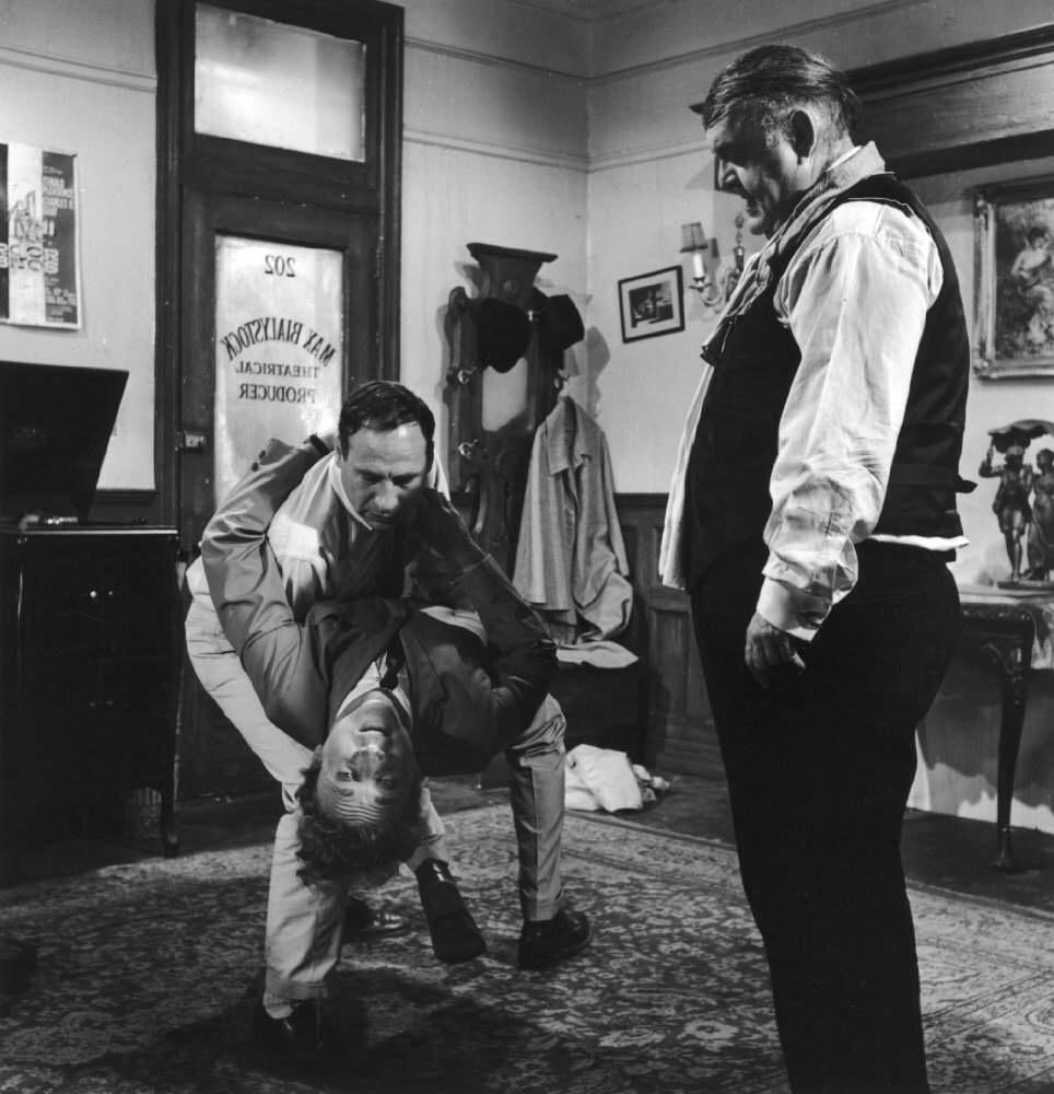 Happy birthday to the sublime Gene Wilder, seen here with Mel Brooks & Zero Mostel on \The Producers\ (1967). 