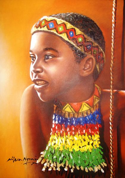 My #colourful #Zulu #girl oil painting. Hope you are enjoying these artworks