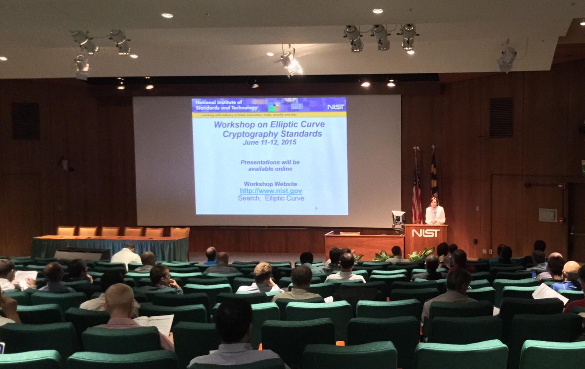 NIST's tweet image. Donna Dodson, NIST ITL Associate Director speaks at #ECCWorkshop go.usa.gov/3PfUz