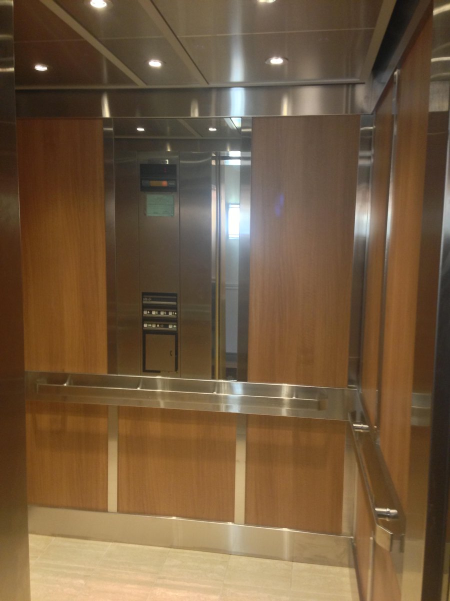 Check out the before and after of this light weight cab solution #elevatorcabreno #superiorelevator #elevatorinterior